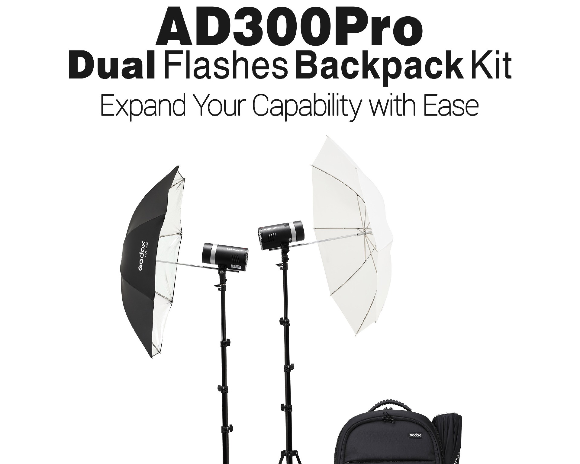 Godox AD300pro 2-Light Kit with Backpack & Octa Softbox – Cameragraphics