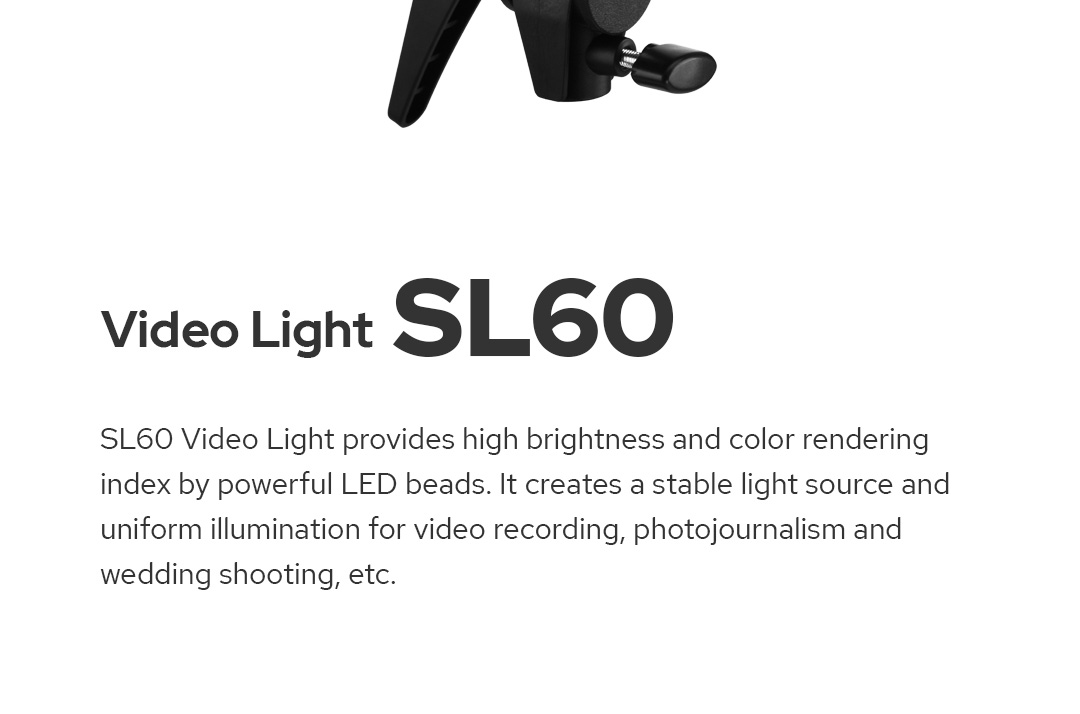  Godox Luz de video LED SL-60 (luz diurna equilibrada) :  Electrónica