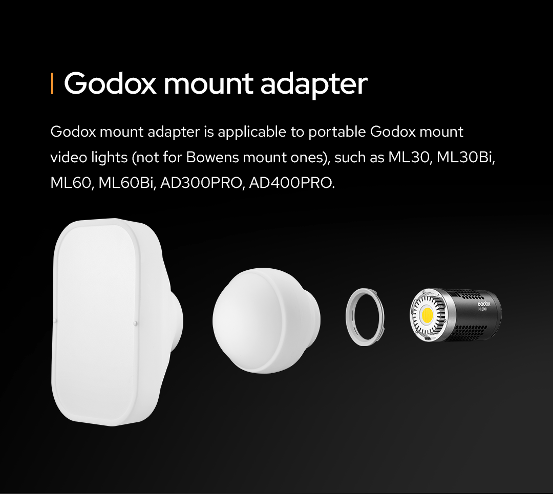 Kit de dôme diffuseur Godox ML-CD15 avec 3 adaptateurs pour la photographie  lumière Flash Studio photographie flux en direct 